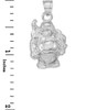 Sterling Silver Laughing Buddha Pendant Necklace