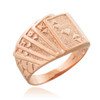 Rose Gold Royal Flush Poker Nugget Ring