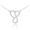 Sterling Silver Infinity Heart Necklace with CZ