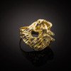 Gold Scorpion Diamond Cut Ring