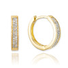 14k Gold Diamond Huggie Earrings