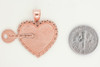 2pc Rose Gold "Key of my Heart" Detachable Pendant