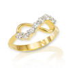 Gold Infinity CZ Ring