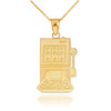 Gold Casino Slot Machine Pendant Necklace