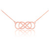 14K Rose Gold Double Knot Infinity Necklace