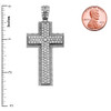 White Gold 3 Carat Diamond Cross Pendant