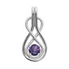Infinity Rope June Birthstone Alexandrite White Gold Pendant Necklace