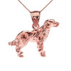 Rose Gold Labrador Pendant Necklace