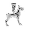 Sterling Silver Boxer Pendant Necklace