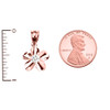 Rose Gold Hawaiian Plumeria Cubic Zirconia Elegant Pendant