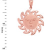 Rose Gold Smiling Sun Pendant Necklace