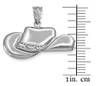 Sterling Silver Cowboy Hat Pendant Necklace