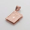 Rose Gold 3D Spanish Bible Pendant Necklace