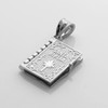 Sterling Silver 3D Spanish Bible Pendant Necklace