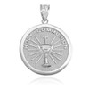 White Gold Holy Communion Pendant Necklace