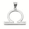 Sterling Silver Libra October Zodiac Sign Pendant Necklace