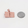 Rose Gold 3D English Bible Pendant Necklace