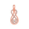 14k Diamond Infinity Rose Gold Pendant Necklace