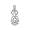 14k Diamond Infinity White Gold Pendant Necklace