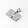 Sterling Silver 3D Armenian Bible Pendant Necklace