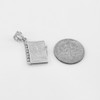 Sterling Silver 3D Armenian Bible Pendant Necklace