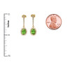 Diamond And Peridot Yellow Gold Elegant Earrings