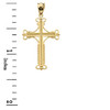 Yellow Gold Amulet Christian Cross Pendant Necklace