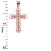 Rose Gold Filigree Dainty Cross Pendant Necklace