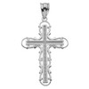 Sterling Silver  Filigree Dainty Cross Pendant Necklace
