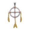 Dream Catcher Gold And Cubic Zirconia Pendant Necklace