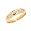 Diamond Channel-Set Yellow Gold Men's Wedding Ring