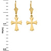 14K Yellow Gold Roman Catholic Earrings