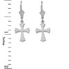 14K White Gold Roman Catholic Earrings