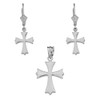 Sterling Silver Roman Catholic Necklace Earring Set