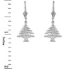 Sterling Silver Lebanese Cedar Tree Earrings