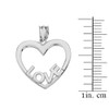 Sterling Silver Love Heart Pendant Necklace