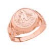 Rose Gold Aquarius Zodiac Sign Nugget Ring