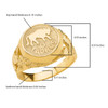 Yellow Gold Taurus Zodiac Sign Nugget Ring