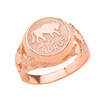 Rose Gold Taurus Zodiac Sign Nugget Ring