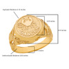 Yellow Gold Cancer Zodiac Sign Nugget Ring