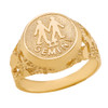 Yellow Gold Gemini Zodiac Sign Nugget Ring