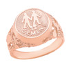 Rose Gold Gemini Zodiac Sign Nugget Ring