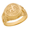 Yellow Gold Sagittarius Zodiac Sign Nugget Ring