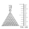 Sterling Silver Egyptian Pyramid Triangle Pendant Necklace
