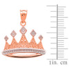 Rose Gold Royal Crown Necklace Pendant