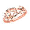 Diamond Infinity Ring in Rose Gold