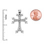 Eternity Armenian Cross "Khachkar" Sterling Silver  Pendant Necklace (Medium)