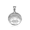 White Gold Soccer Mom Soccer Ball Sports Pendant Necklace