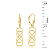 14K Yellow Gold Double Infinity Earring Set