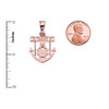 Rose Gold Mariner Anchor Pendant Necklace